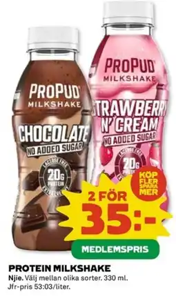 Coop NIJE Protein milkshake erbjuda