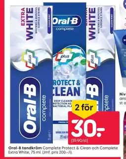 Rusta Oral-B tandkräm erbjuda
