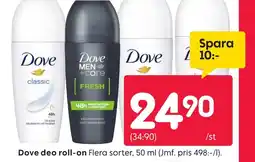 Rusta Dove deo roll-on erbjuda