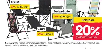 Rusta Solstolar erbjuda