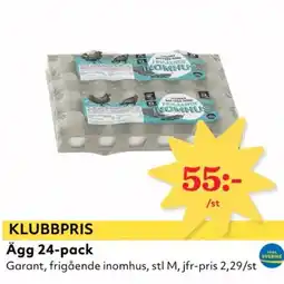 Hemköp KLUBBPRIS Ägg 24-pack erbjuda