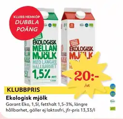 Hemköp Ekologisk mjölk erbjuda