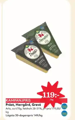 Hemköp Präst, Herrgård, Grevé erbjuda