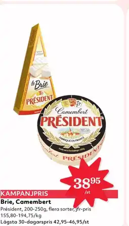 Hemköp Brie, Camembert erbjuda
