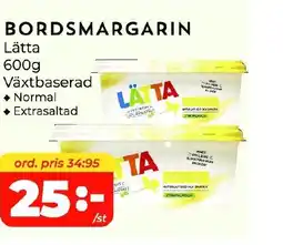Matrix Butikerna BORDSMARGARIN erbjuda
