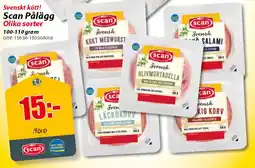 Extra Mjällby Stormarknad Svenskt kött! Scan Pålägg erbjuda