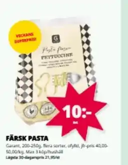 Tempo FÄRSK PASTA erbjuda
