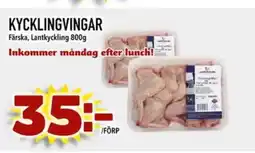 Din Mat KYCKLINGVINGAR Färska, Lantkyckling erbjuda