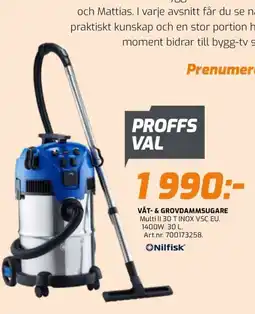 Bolist VÅT- & GROVDAMMSUGARE erbjuda