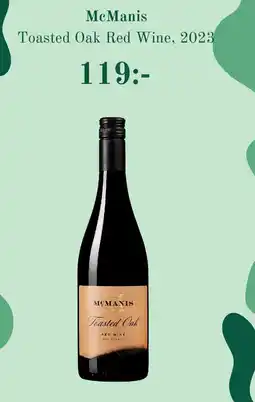 Systembolaget Toasted Oak Red Wine, 2023 erbjuda