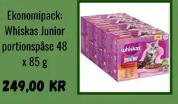 Zooplus Ekonomipack: Whiskas Junior portionspåse erbjuda