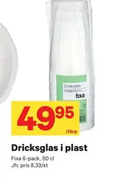 City Gross Dricksglas i plast erbjuda