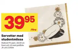 City Gross Servetter med studentmössa erbjuda