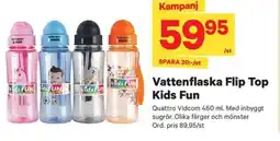 City Gross Vattenflaska Flip Top Kids Fun erbjuda