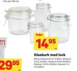 City Gross Glasburk med lock erbjuda
