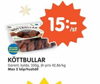 Tempo Garant Köttbullar erbjuda