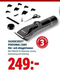 Lidl SILVERCREST PERSONAL CARE Hår- och skäggtrimmer erbjuda