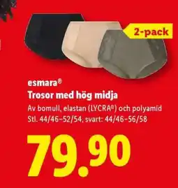 Lidl esmara Trosor med hög midja erbjuda