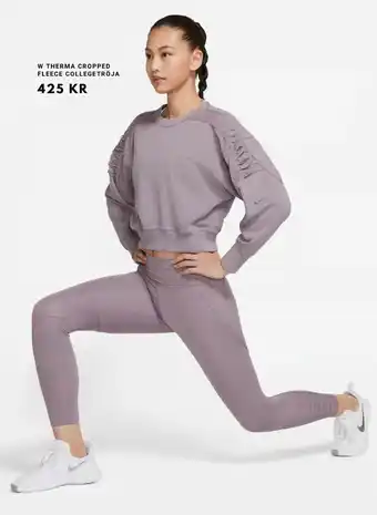 Intersport W therma cropped fleece collegetröja erbjuda