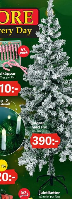 DollarStore Julgran med snö erbjuda