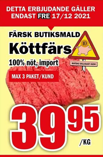 Matdax Köttfärs erbjuda