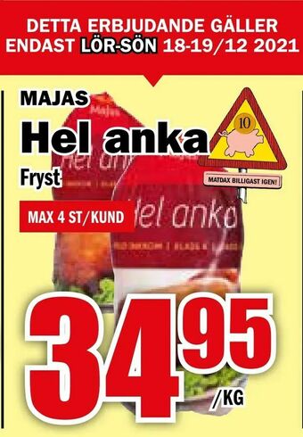 Matdax Hel anka erbjuda