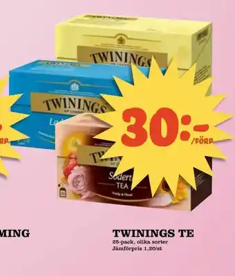 Matvärlden Tensta Twinings te erbjuda