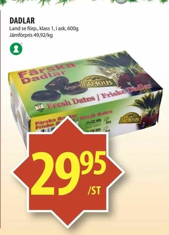 Matvärlden Tensta Dadlar erbjuda