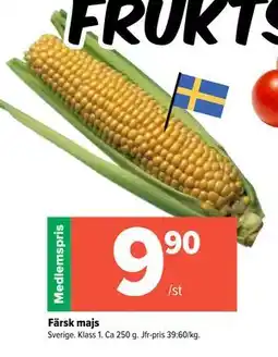 Coop Extra Färsk majs, Medlemspris erbjuda