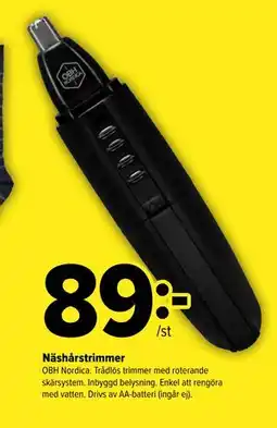 Coop Extra Näshårstrimmer, SEK 89 erbjuda
