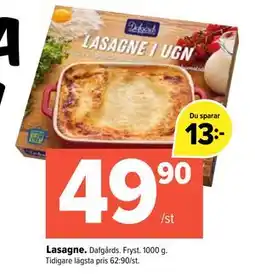 Coop Extra Lasagne., SEK 49.9 erbjuda
