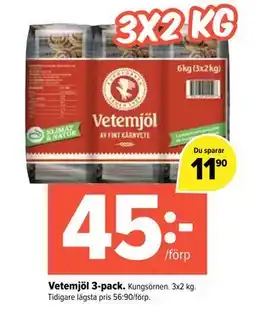 Coop Extra Vetemjöl 3-pack, SEK 45 erbjuda