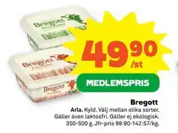 Stora Coop Bregott, Medlemspris erbjuda