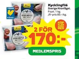 Stora Coop Kycklingfilé, Medlemspris erbjuda