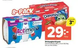 Coop Extra Danonino/Actimel, SEK 29 erbjuda