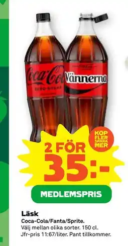 Stora Coop Läsk, Medlemspris erbjuda