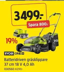 Jula Batteridriven gräsklippare, SEK 3499 erbjuda