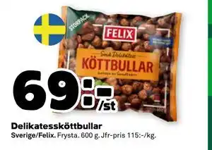 Stora Coop Delikatessköttbullar, SEK 69 erbjuda