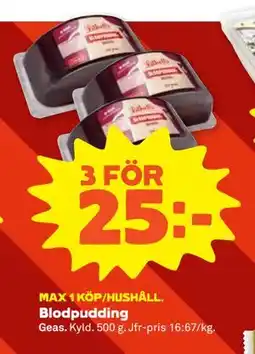 Stora Coop Blodpudding, SEK 25 erbjuda