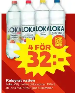 Stora Coop Kolsyrat vatten, SEK 32 erbjuda
