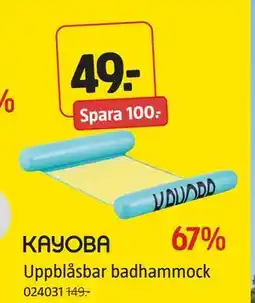 Jula Uppblåsbar badhammock, SEK 49 erbjuda
