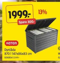 Jula Dynlåda 870 l 147x86x83 cm, SEK 1999 erbjuda