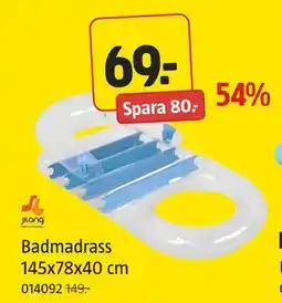 Jula Badmadrass 145x78x40 cm, SEK 69 erbjuda