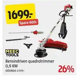 Jula Bensindriven quadrotrimmer 0,9 KW, SEK 1699 erbjuda
