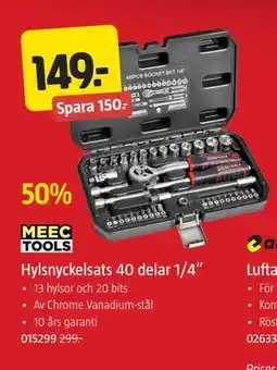 Jula Hylsnyckelsats 40 delar 1/4”, SEK 149 erbjuda