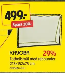 Jula Fotbollsmål med rebounder 213x152x75 cm, SEK 499 erbjuda