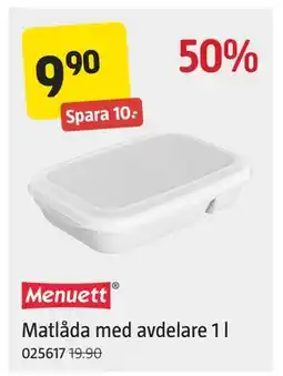 Jula Matlåda med avdelare 1 l, SEK 9.9 erbjuda