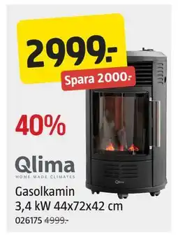 Jula Gasolkamin 3,4 kW 44x72x42 cm, SEK 2999 erbjuda