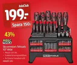 Jula Skruvmejsel-/bitssats 107 delar, Medlemspris erbjuda