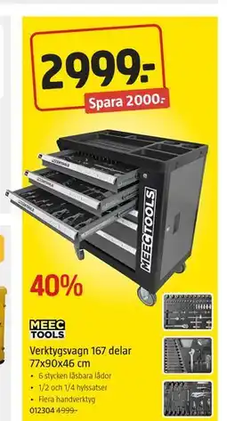 Jula Verktygsvagn 167 delar 77x90x46 cm, SEK 2999 erbjuda